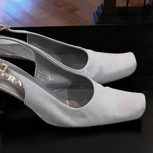 Vintage Prada Sling Back Square Toe Heels